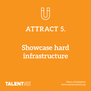 TalentNZ: Menu of Initiatives – Attract 5. Showcase hard infrastructure
