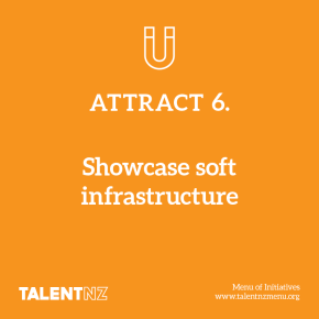 TalentNZ: Menu of Initiatives – Attract 6. Showcase soft infrastructure