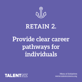 TalentNZ: Menu of Initiatives – Retain 2. Provide clear career pathways for individuals