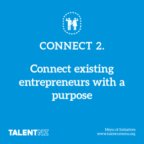 TalentNZ: Menu of Initiatives – Connect 2. Connect existing entrepreneurs with a purpose