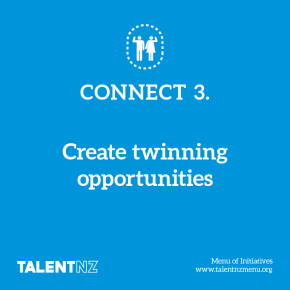 TalentNZ: Menu of Initiatives – Connect 3. Create twinning opportunities
