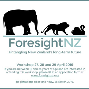 ForesightNZ workshop: Only one more week to go! Registrations close next Friday, 25 March 2016