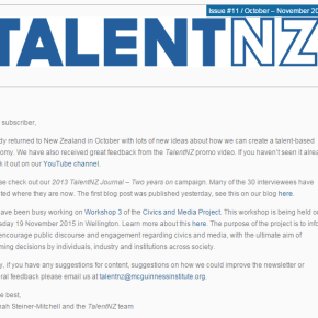 TalentNZ Newsletter Issue 11 Out Today!