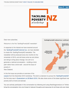 TacklingPovertyNZ newsletter issue 1 out now!