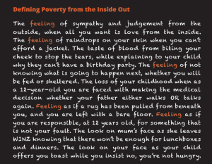 Defining poverty from the inside for blog